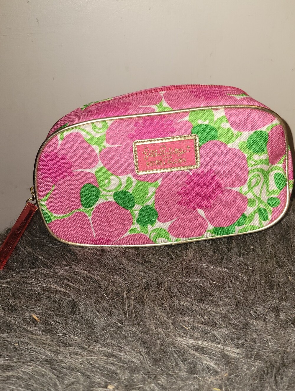 Estee Lauder / Lilly Pulitzer Pink Floral Cosmetic Pouch